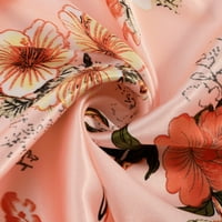 Gyouwnll Women's Satin Pajamas Covet Print Sighthown + Suspender Prsluk + pantalari Pajamas odijelo