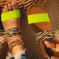 Binmer ženska boja blokira Polka dot ispisane ravne sandale and papuče