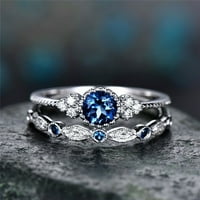 Prstenje nakita Ženski modni dijamantni prsten Par nakit za prstenje za prstenje set pribor za žene