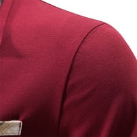 Muška majica Muška ležerna pune boje tiskane labave kratkih rukava majica po lo majica crvena xl