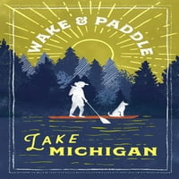 Jezero Michigan, Lake Life serije, buđenje i veslo, pejzaž sa drvećem