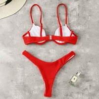 Ženski kupaći kostimi su čvrsti čipkasti push up plast odjeće podstavljeni kupaći kostimi bikini setovi