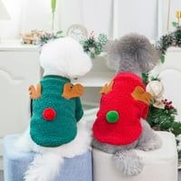 Dianhelloya s rukom od runa s božićnim serijama uzorka prerušiti se kože za kućne ljubimce za kućne ljubimce kostim za zimu