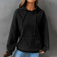Naughtyhood ženske kapuljače od pulturne pulover, pulover, pulover, dukseri sa džepovima, crna