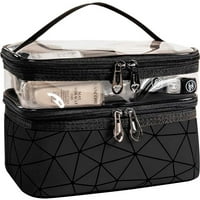 Kozmetička torba Dvostruka torba za šminku za šminku ljepota Šminka četkica za četkicu Travel Kit Organizator