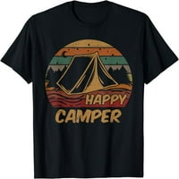 Kamp Pokloni Happy Camper Kamp Izviđač Lovers Lovers Camp Majica Crna