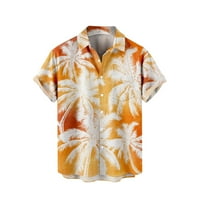 HFYIHGF Havajska majica za muškarce Ležerne ljetne tropske plaže Unise kratki rukav s majicom Odštampani