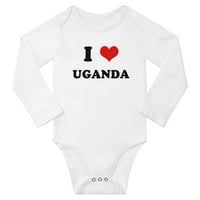 Heart Uganda Love Uganda Baby Long Rompers Newborn Outfits