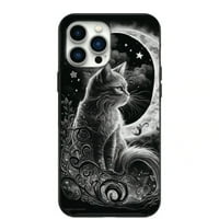 Whimmical Cat na mjesečinom Telefon za telefon za iPhone XS XR SE PRO MA MINI NAPOMENA S10S S SLUS PLUS