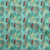 Onuone svilena tabby tirkizna zelena tkanina tkanina tropskog lišća za šivanje tiskane plafne tkanine