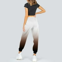 Zizocwa Tarse Women Yoga Hlače Ženske plus Veličine Ležerne hlače Žene džepne pantalone Šutke ispisani