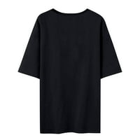 Ženske košulje Ženska modna casual labava tiskana košulja kratkih rukava s kratkim rukavima Top Black