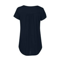 Majice za majice za žene plus veličine casual čvrste dugme Pleased bluza Žene vrhovi Trendy