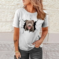 Ponude dnevnog odobrenja Modni vrhovi Funny 3D majica Casual Loose Fit Tee Majica Bluza Ispis Bluzes