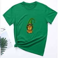 St. Patricks Dnevna majica za ženske slatke gnomes majica Shamrock tisak majice ties djetelina Grafički