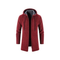 Lanner Muška odjeća jesen dugačka čvrsta boja kapuljača pletena kardigan jakna Jesen i zimski kaput