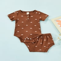 Baby Ljetne kratke hlače odijevaju skitni kratke hlače za printu za sunčanje s kratkim kratkim vratima