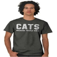 Mačke kratkih rukava majica majica za majice, jer ljudi usisavaju vlasnik mačića kućnih ljubimaca