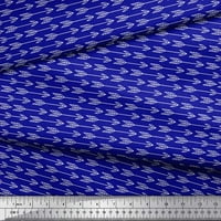 Soimoi Blue Georgette viskoza Tkanina Geometrijska arrow Tribal Print Šivenje šipce tkanine