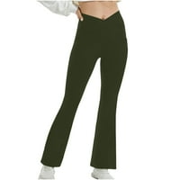 Joga hlače za vježbanje za ženske gamaše visokog struka joga čarobne pantalone sa čvrstim bojama Capris