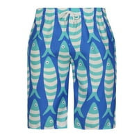 Zpanxa Muške kupaće trunke Print Quick Suha Plaža Kratke hlače Elastična čipka useljene plitke kratke