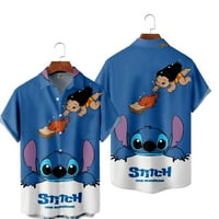 Disney lilo & Bowitch majica s kratkim rukavima djecu odrasli Havajska majica casual gumb dolje majice