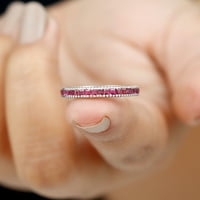 CT Ruby Polu vjeterski prsten za žene, princeza CUNBY BAND prsten, crveni rubin i zlatni prsten, rubin