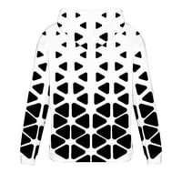 Voncos Lagane dukseve za muškarce Pulover na vrhu Casual tople geometrijske grafičke jakne 3D ispisane