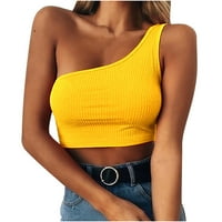 Ženska modna seksi čvrsta boja bez rukava bez rukava za hladno rame za bluzu spremnika HOT6SL4875043