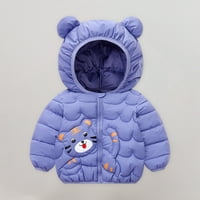SkPabo Baby Girls Boys Jakna Zimska kaputa Light podstavljena pamučna jakna Medvjed kapuljača Dječja