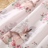 Bodysuit tiskani Uskršnje djevojke zadeljene dnevne trake za glavu ROMper Baby Bunny Girls Outfits &