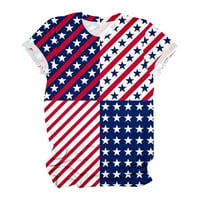 Ženska dana Neovisnost T-majice Američka zastava Grafički teži Dan nezavisnosti Ispis bluza Crewneck