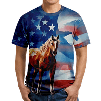 Majica i muške majice i muške majice Nezavisnost Dnevna majica Havajske majice za muškarce Kratki rukav