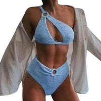 Tržni upravljački kupaći kostimi za žene Jedno ramena Čvrsta boja Split kupaći kostim