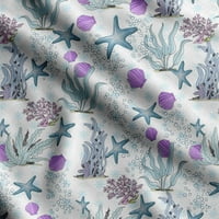 Soimoi Sea Shell Ispis, pamučni poplin, šivaće tkanina koja se prodaje u dvorištu široko, šivaće zanata