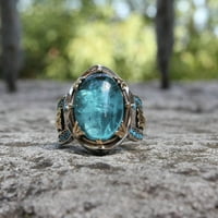 Weroomhouse mužjak prsten europski i američki stil lično ugraviran vintage umetnuti plavi kamen vjenčani
