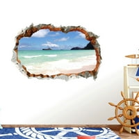 Zidna naljepnica Sea Pejzaž 3D naljepnice Art Ocean Naljepnice Dekorativne dekol na plaži Slike Slike