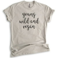 Mlada košulja divljeg i veganske majice, unise ženska muška majica, veganska majica, majica veganstva,