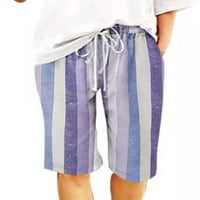REJLUN Žene Labavi kratke hlače Ljeto Bermuda kratke hlače Izvlačenje elastične kratke hlače na plaži