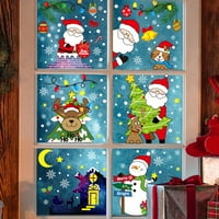 Početna Božićni prozori Clatke simpatični prozor za prozore za zidno zrcalo od staklenih vrata
