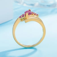 Prstenovi za ženske angažovanje okrugle rez Zirkone Žene vjenčani prstenovi nakit za žene Full Diamond