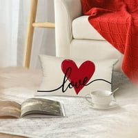 Jastuci Percale Jastuci Standardna veličina Valentinovo Jastuk Case Crvena ljubav Valentinovo Jastuk