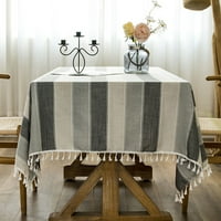 Goory Ins Style Square Stolcloth pamučna posteljina elegantna stolna krpa sa rubom prašinom otpornom