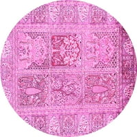 Ahgly Company u zatvorenom okrugu Perzijske ružičaste tradicionalne prostirke, 4 'runda