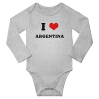 Heart Argentina voli Argentinu slatka beba dugi rompers novorođene odijelo