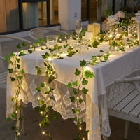 Artifial Ivy Garland lažne biljke sa LED žicom, zelenom za vjenčani vrtni vrtni zelenilo zidni ukras
