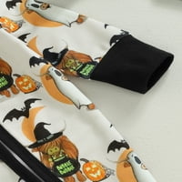 Gwiyeopda Halloween Baby Boy dugim rukavima Zkupni krava za tisak Zipper Ramper Toddler Fall odjeća