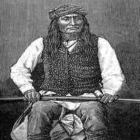 Mangas Coloradas n. Šef Apache. Graviranje drveta, 1886. Print poster by