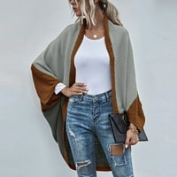Ženska moda plus veličina Ženska modna casual pletena džemper Kontrast Kontrast dugih rukava Kafića