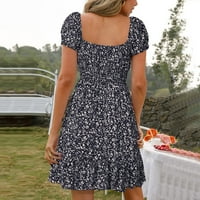 WHLBF Ljetne haljine za čišćenje žena ispod $ plus veličine, povremeni V-izrez za zavoj bez rukava s